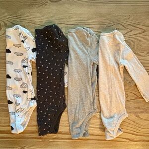 Cloud Island Bodysuits, Set of 4